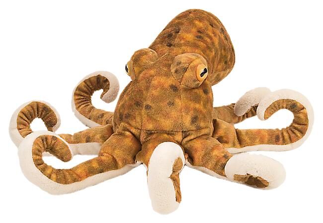 WILDREPUBLIC - PELUCHE POULPE BRUN 30 CM