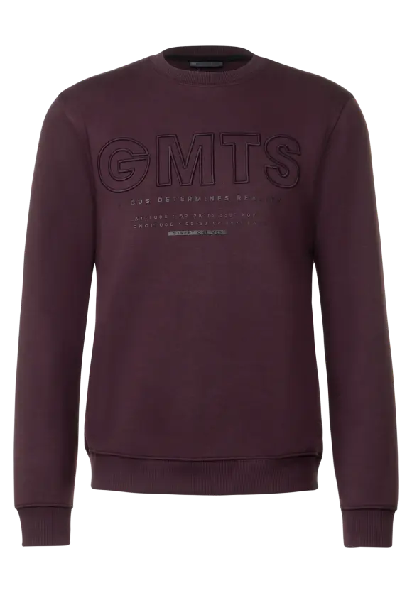 Sweatshirt mit Wording - ink red