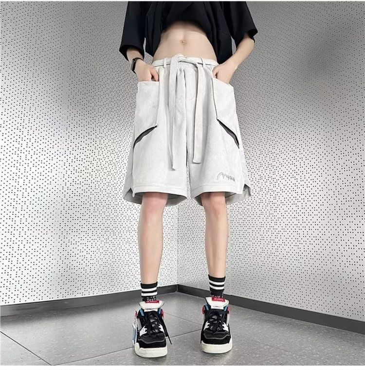 farrahces - Mid Rise Lettering Shorts