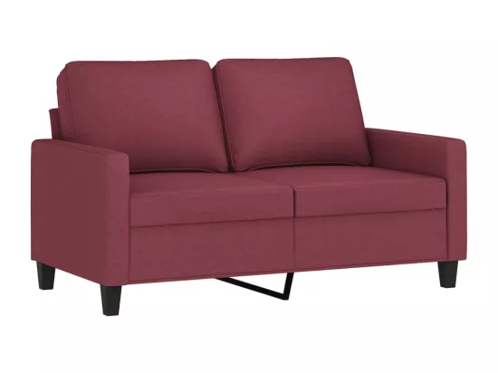 Ensemble de canapés 3 pièces avec coussins Rouge bordeaux Tissu