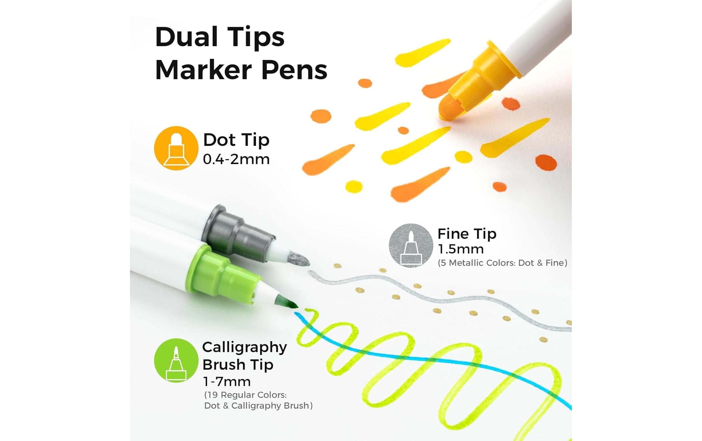 Permanent-Marker Kumimi Punktmarker für Kinder 24 StückKunstmarker