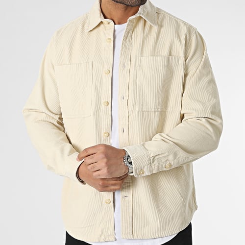 Surchemise Velours Loose Finn Beige