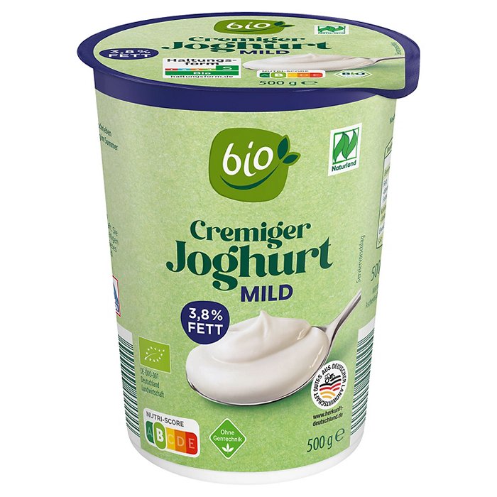 BIO Bio-Joghurt 500 g, 3,8 % Fett
