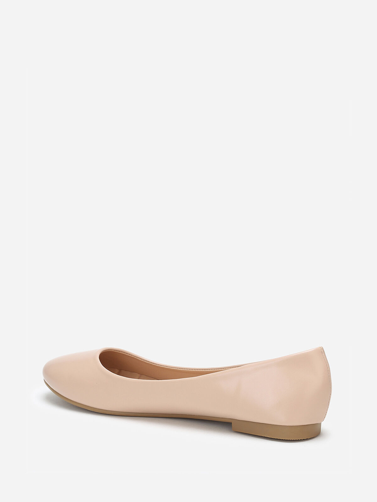 Ballerines à bout arrondi grandes tailles- Beige
