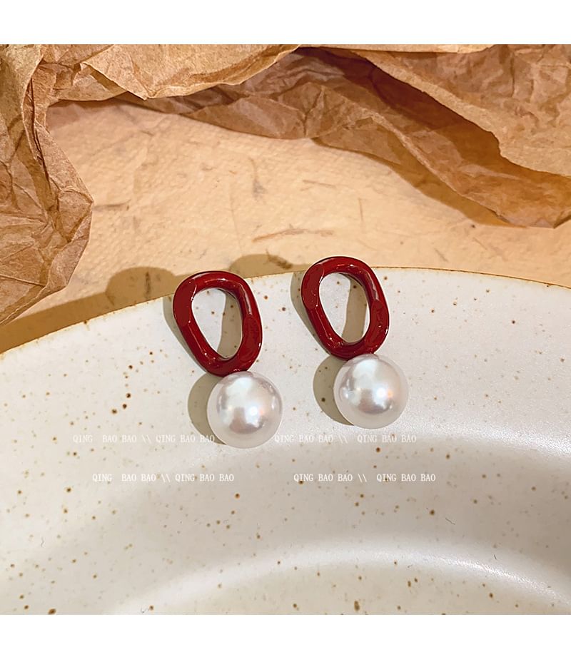 LIVSIA - Faux Pearl Drop Oorbel
