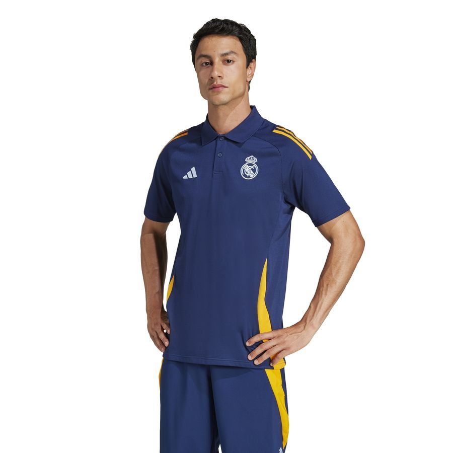 Real Madrid Polo Tiro 24 - Bleu/Crew Orange/Bleu