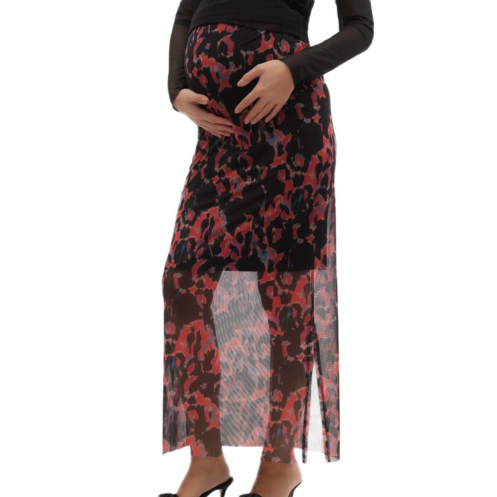 Mamalicious Jupe Noire/Rouge Femme Mamalicious Lella