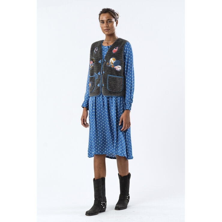 Lollys Laundry HugoLL Vest SL Washed black