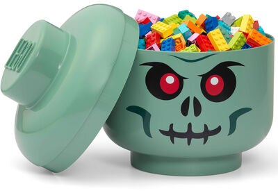LEGO Oppbevaring Hode Skjelett Large, Grønn