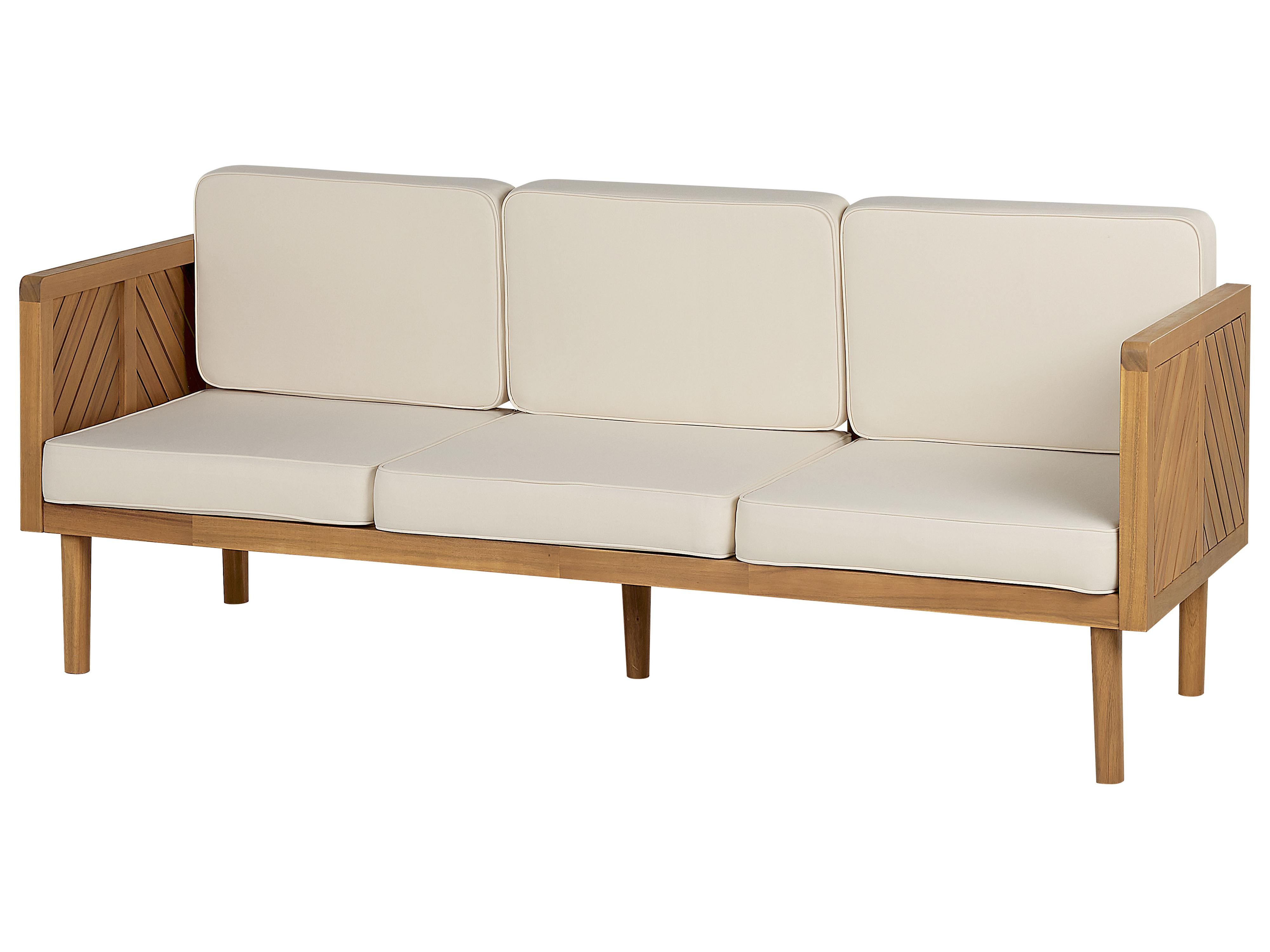Loungeset met tafel en ottomaan 5-zits BARATTI Acaciahout Bruin