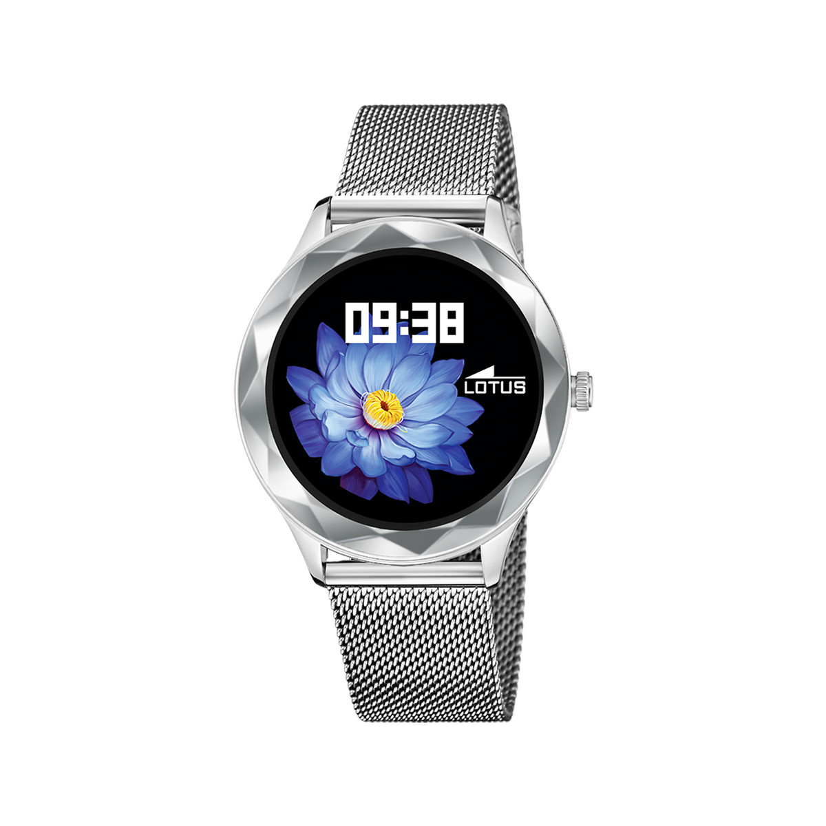 Montre LOTUS smartwatch femme connecté, bracelet acier argent