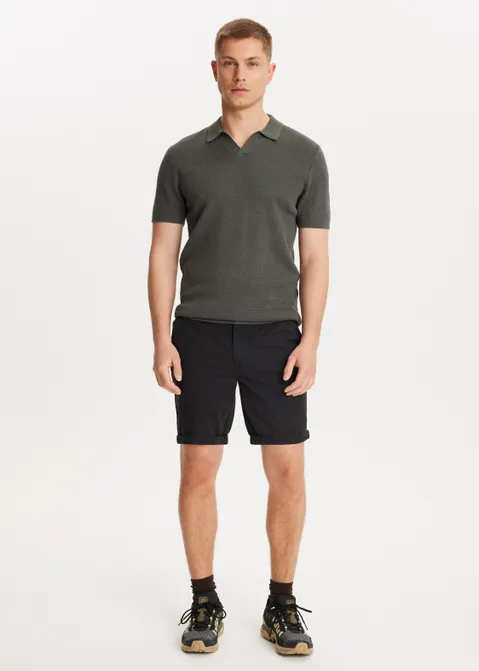 Chino short zwart (ZWART)