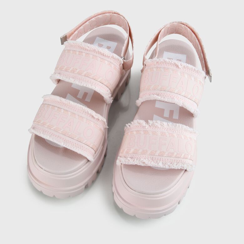 ASPHA STR - SANDAL PLATFORM - TEXTILE - ROSE