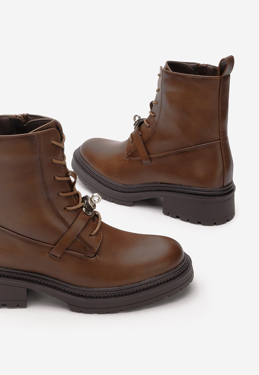 Bottines rangers femme bruns Averda