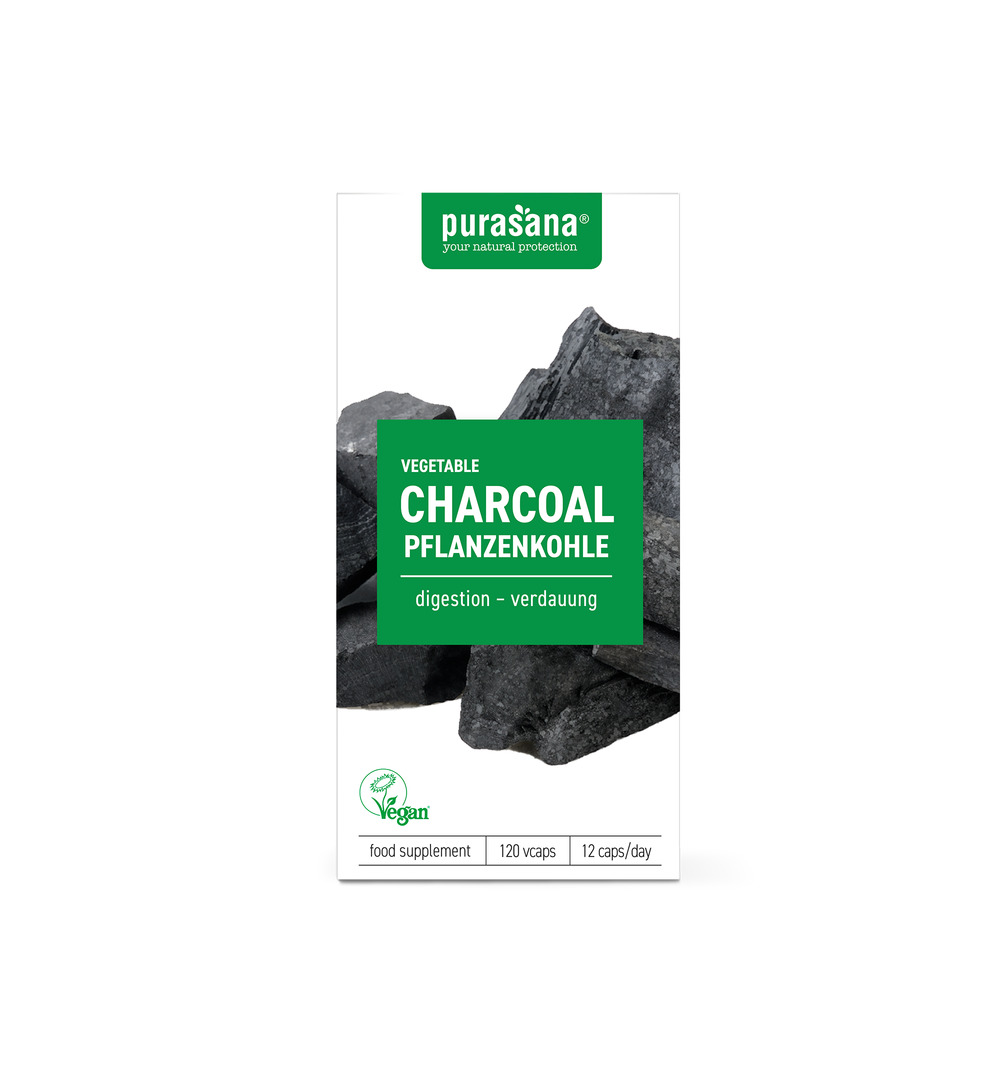 Purasana Plantaardige Houtskool/Charbon Vegetal Vegan (120 capsules)
