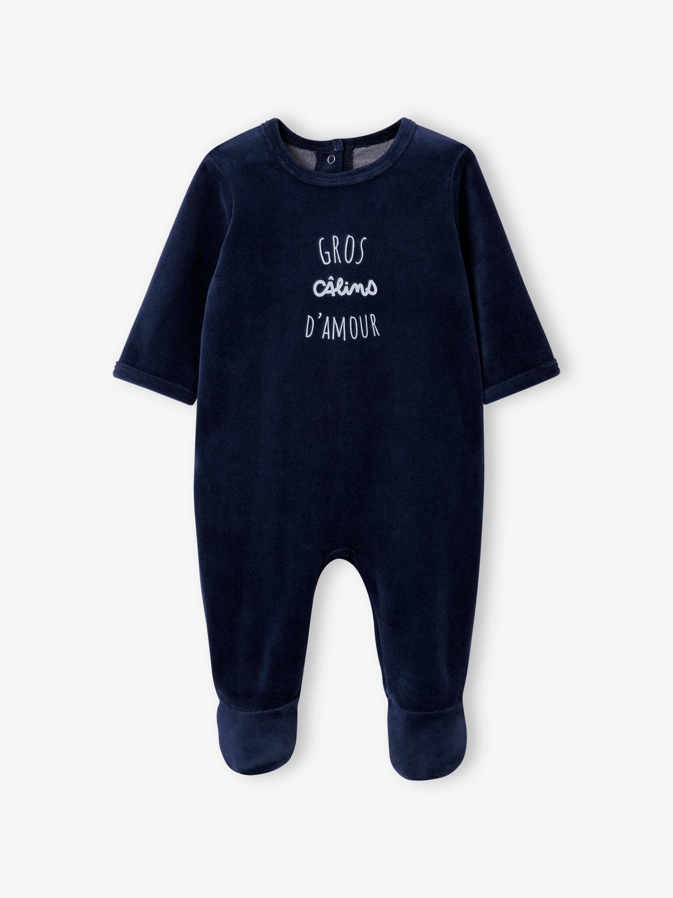 Conjunto de 3 macacões de veludo para bebês