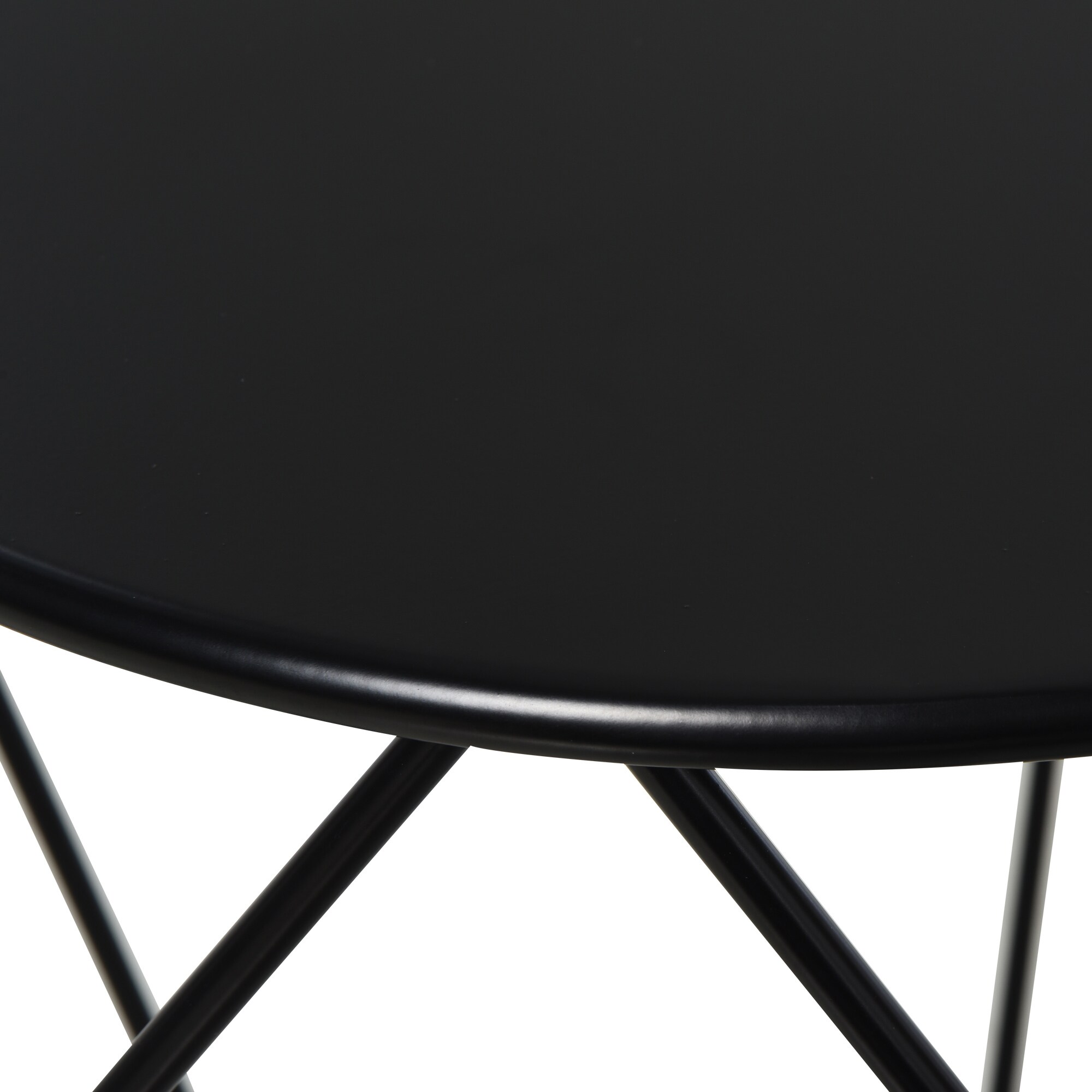 HOMCOM Beistelltisch schwarz 54 x 54 x 44 cm (LxBxH)