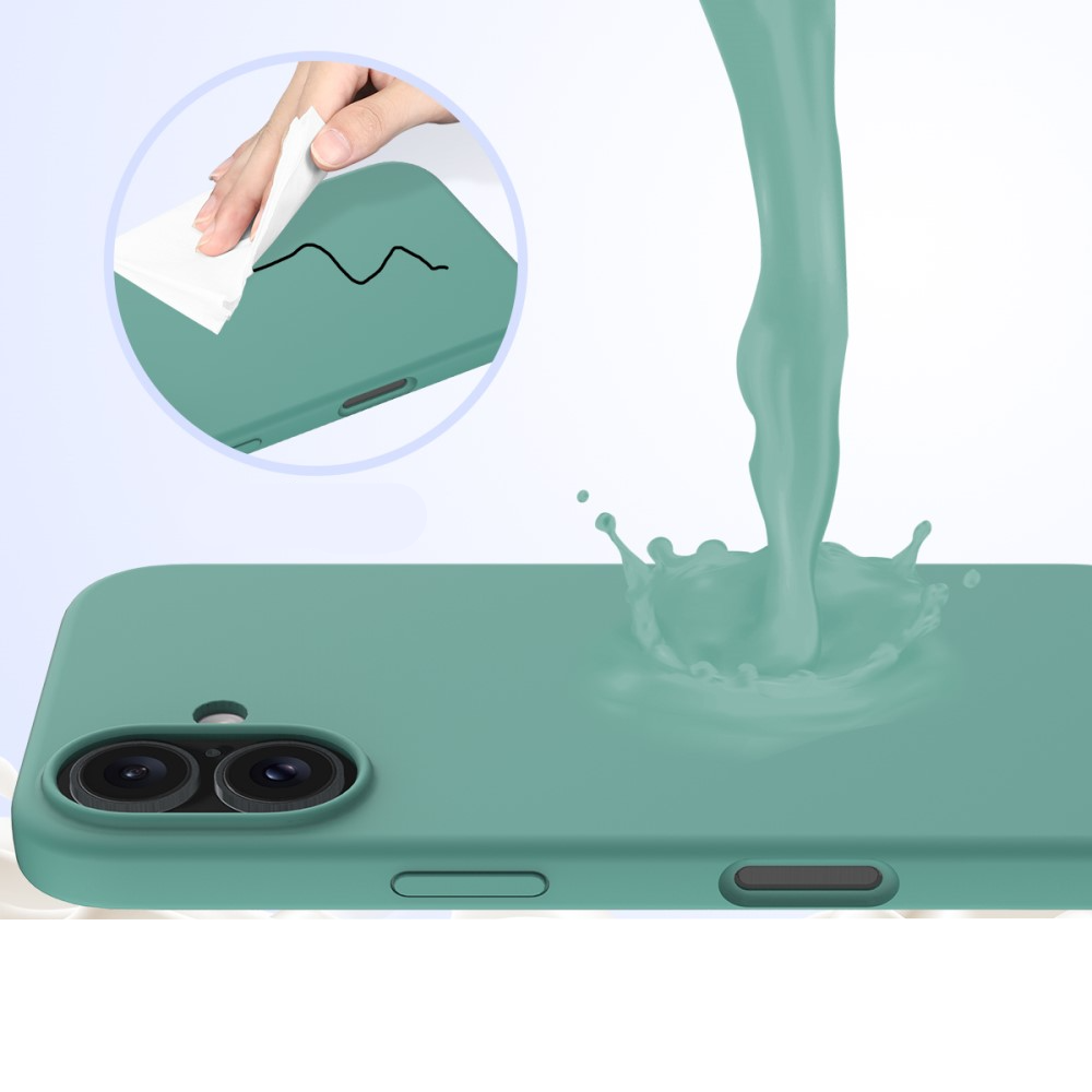 iPhone 16 Silikon Case Hülle - Türkis