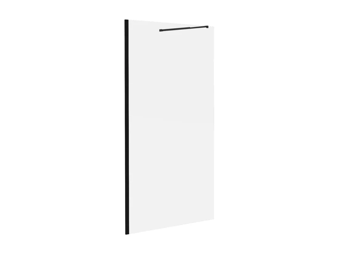 Paroi de douche à l'italienne noir mat - Verre anti-calcaire 8 mm - 120x200 cm - DAREN