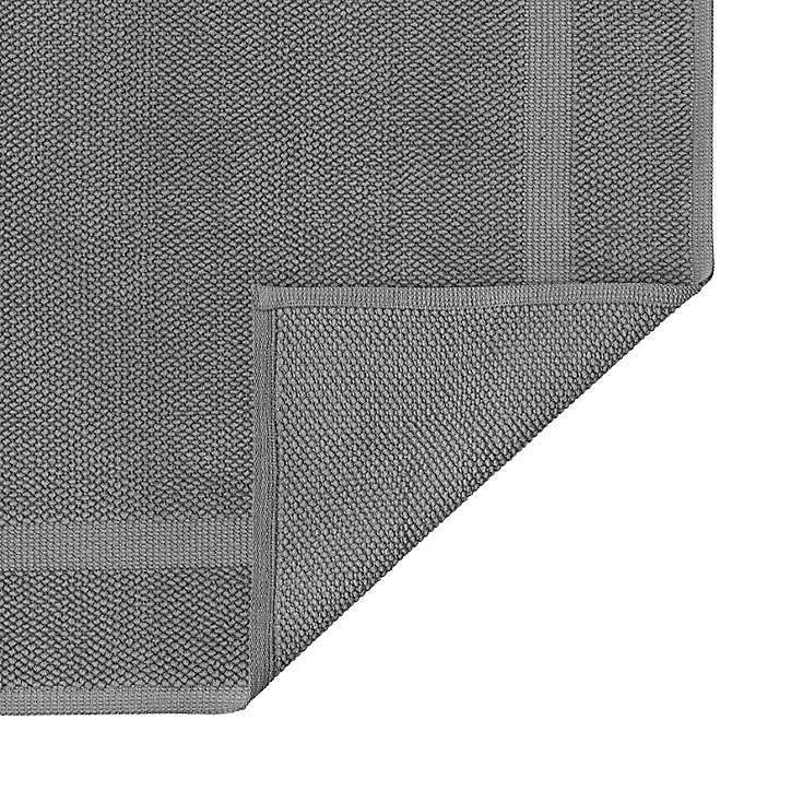 Tapis de bain rectangulaire GoodHome Cellna coloris anthracite en coton L.120 x l.70 cm