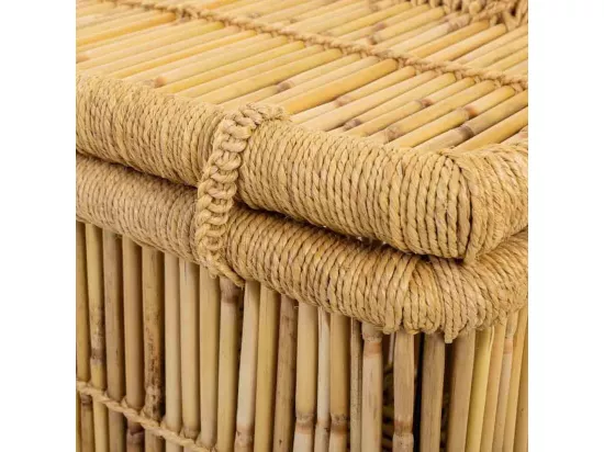 Lot de 2 paniers à linge en bambou 75x52x40