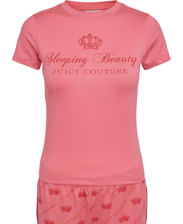 Juicy Couture BINKY & BUZZ PYJAMA SET Pink & red crown print