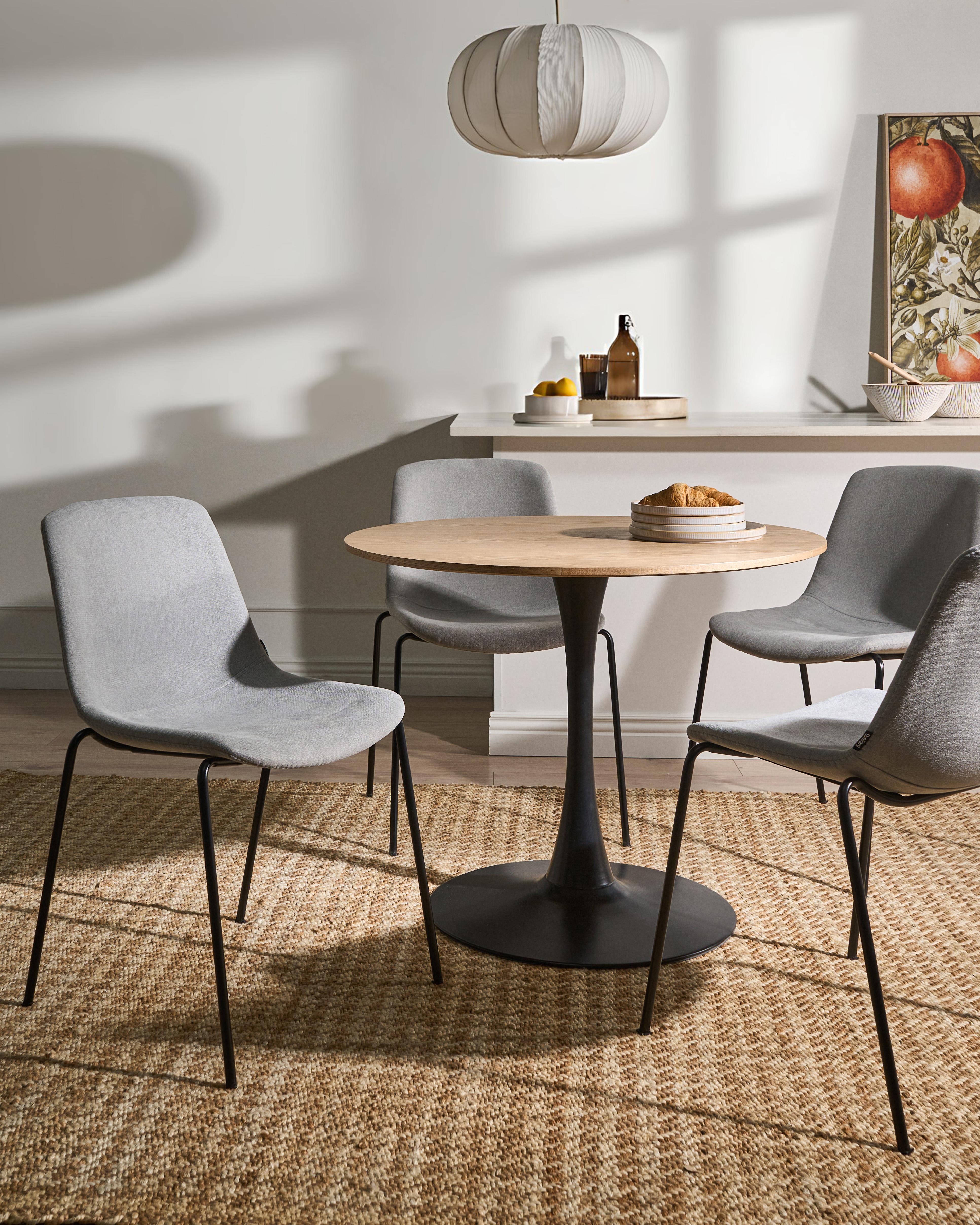 Set van 4 eetkamerstoelen TILLER Grijs