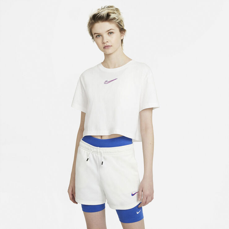 Nike Sportswear Cropped T Shirt Hvid