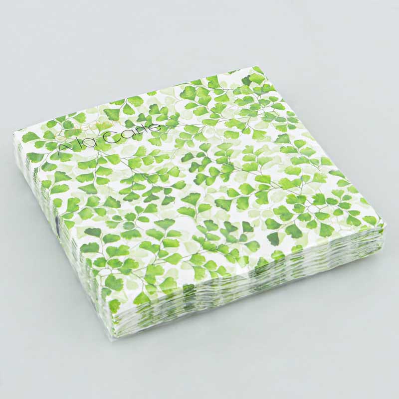 Lot de 20 serviettes 'Feuillage d'été'