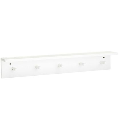 Kids Concept Regal m. Haken - 60x10 cm - Holz - Weiß