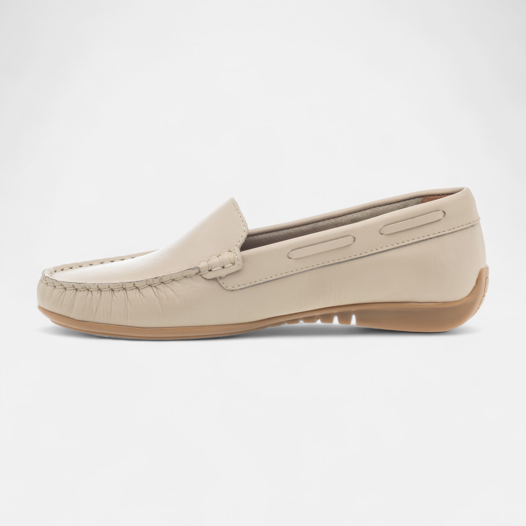 Mocassins Femme en cuir beige