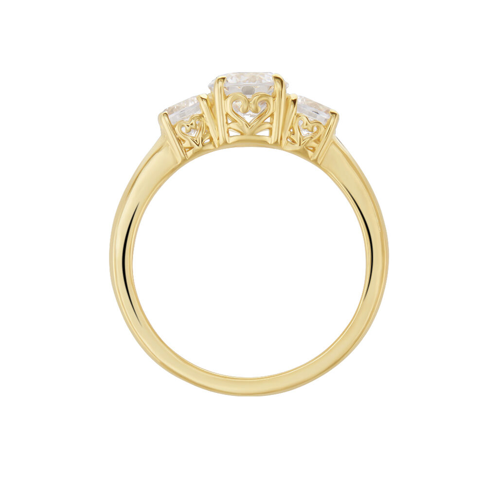 Bague Hilar Plaqué Or Oxydes De Zirconium