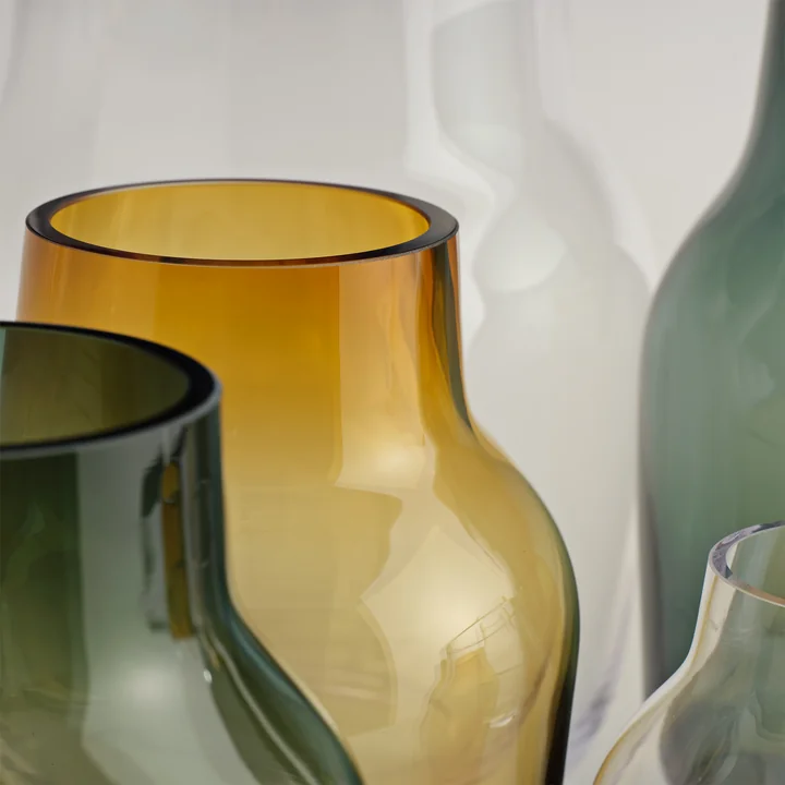 Muuto - Silent Vase, Ø 15 cm, dunkelgrün
