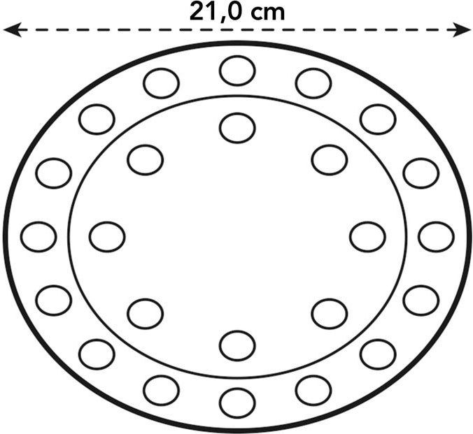 Elho vloerbeschermer transparant D 21 H 1,5 cm