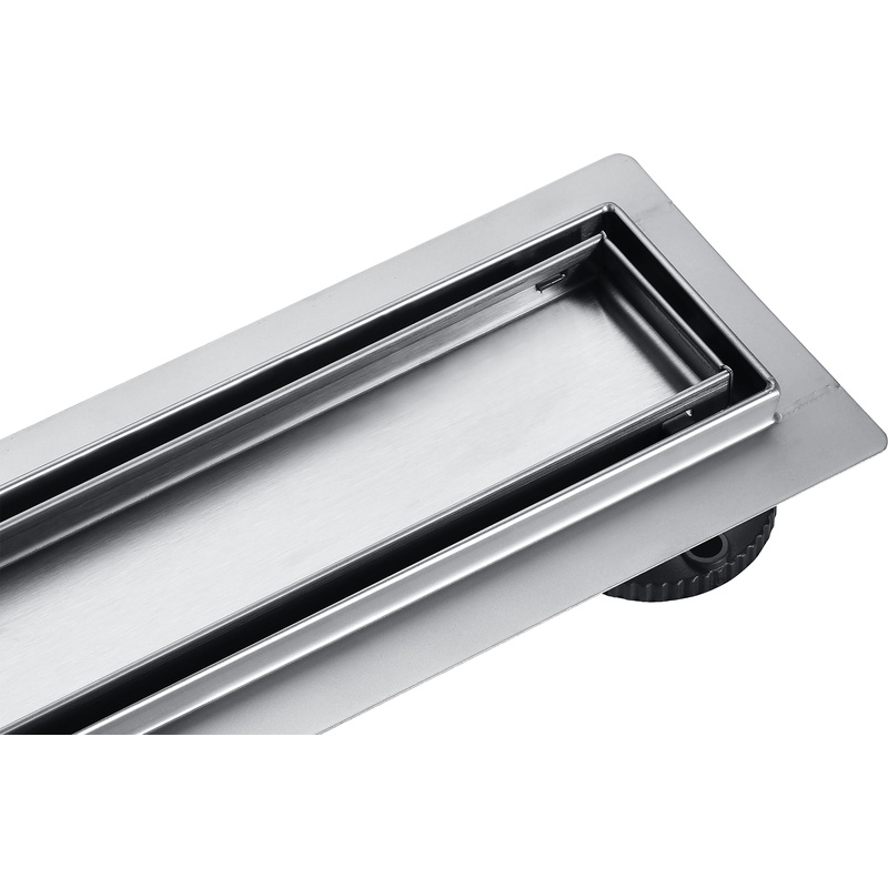 Dynamic Way douchegoot RVS met flens 900x70mm