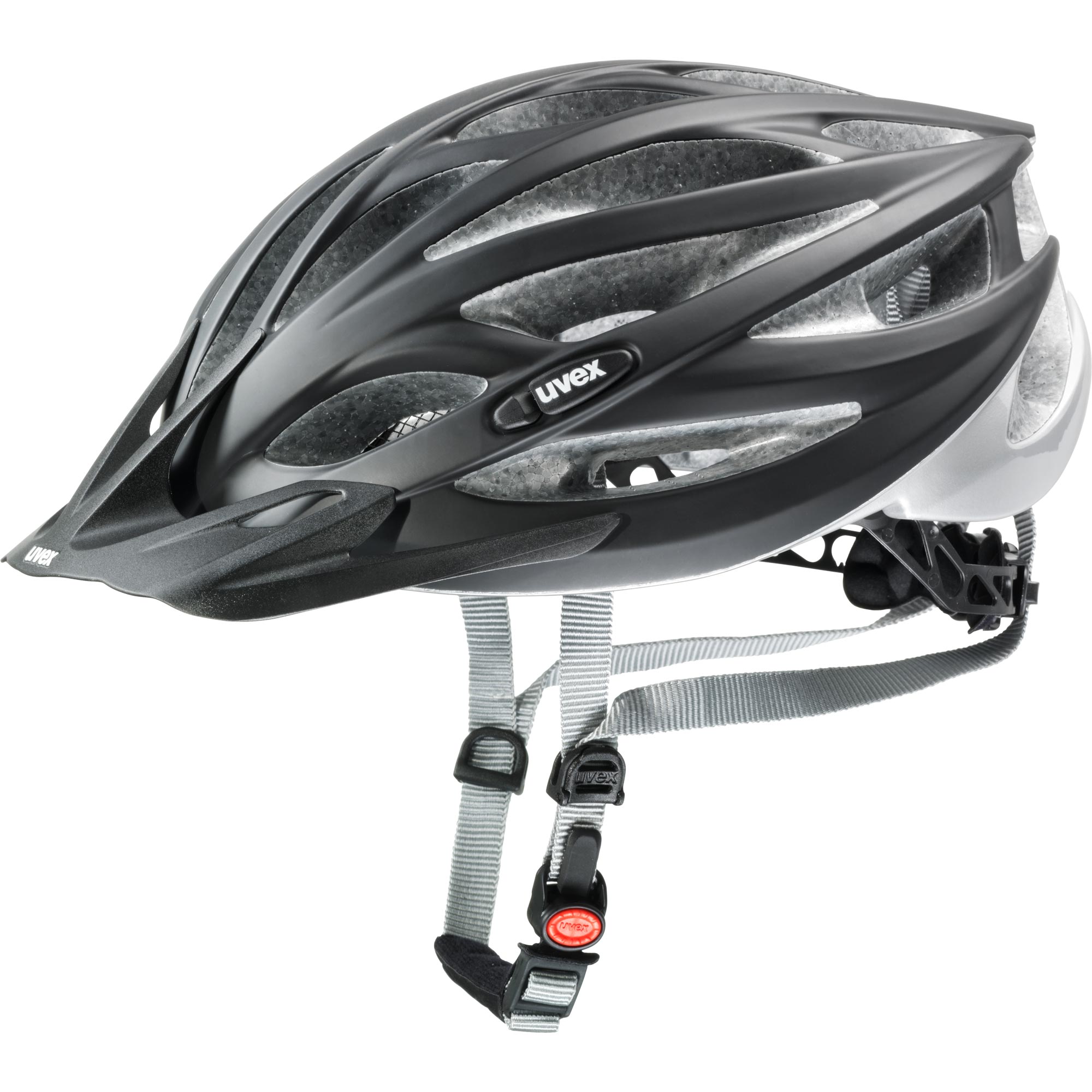 Uvex Oversize Fahrradhelm black matt silver