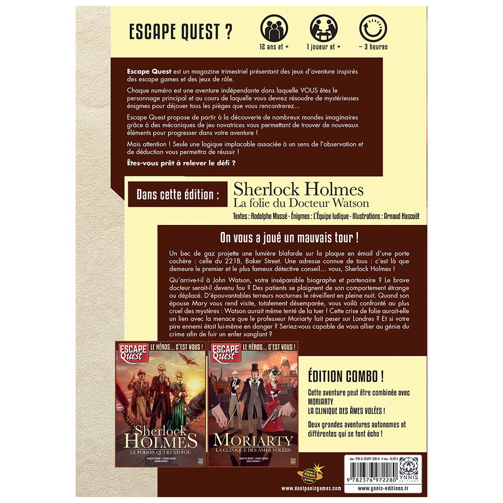 Escape Quest - Sherlock Holmes, la folie du Docteur Watson