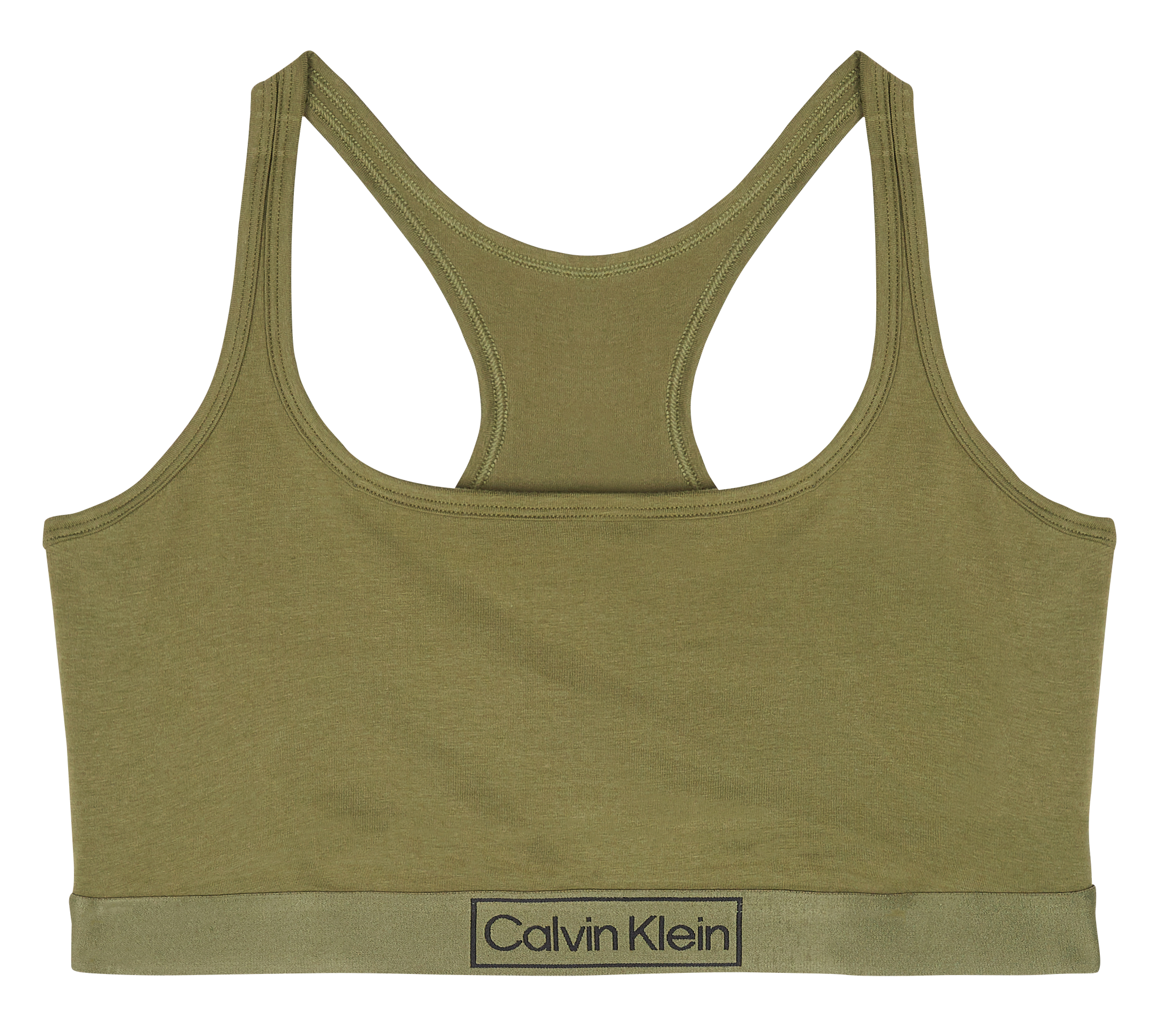 Brassière dos nageur en coton mélangé | Kaki