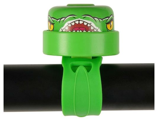 Sonnette de vélo enfants|Crocodile Vert|Crazy Safety |Colorée  facile à utiliser