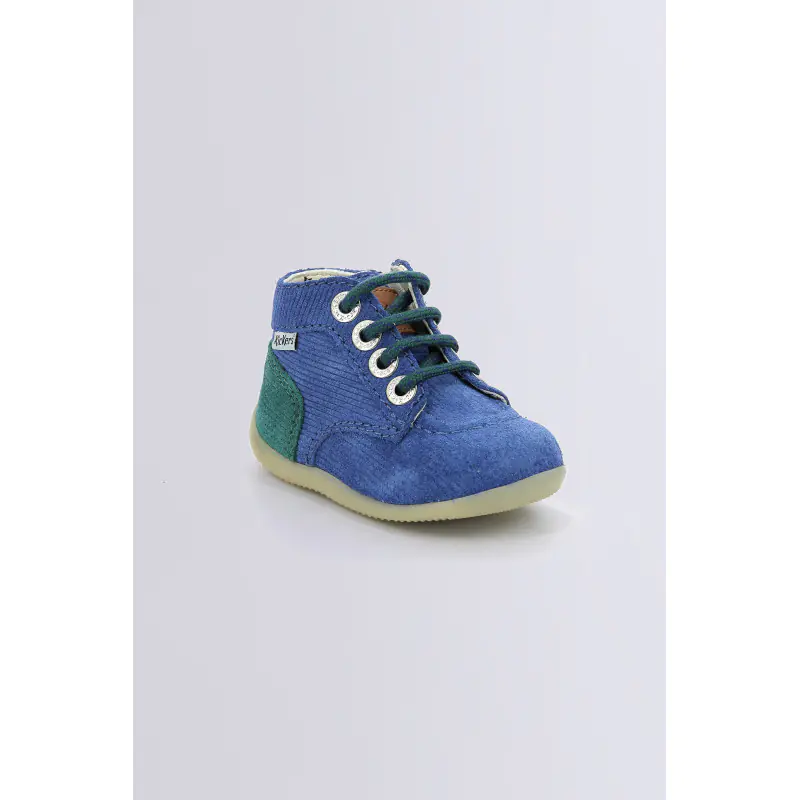 BONZIP X BONTON BLEU VERT BOTTILLONS Cuir Garçon