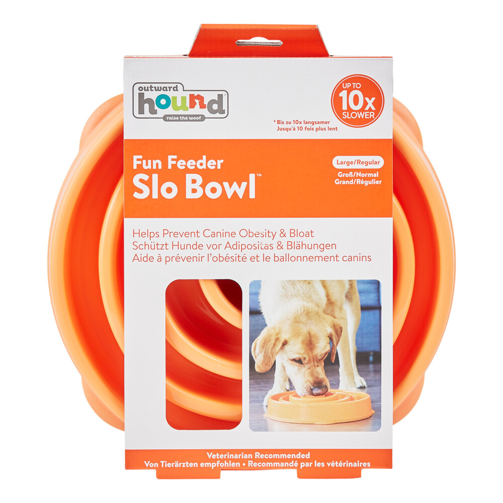 Outward Hound Dog Fun Feeder Swirl Medium Oranje22 x 22 x 5 cm