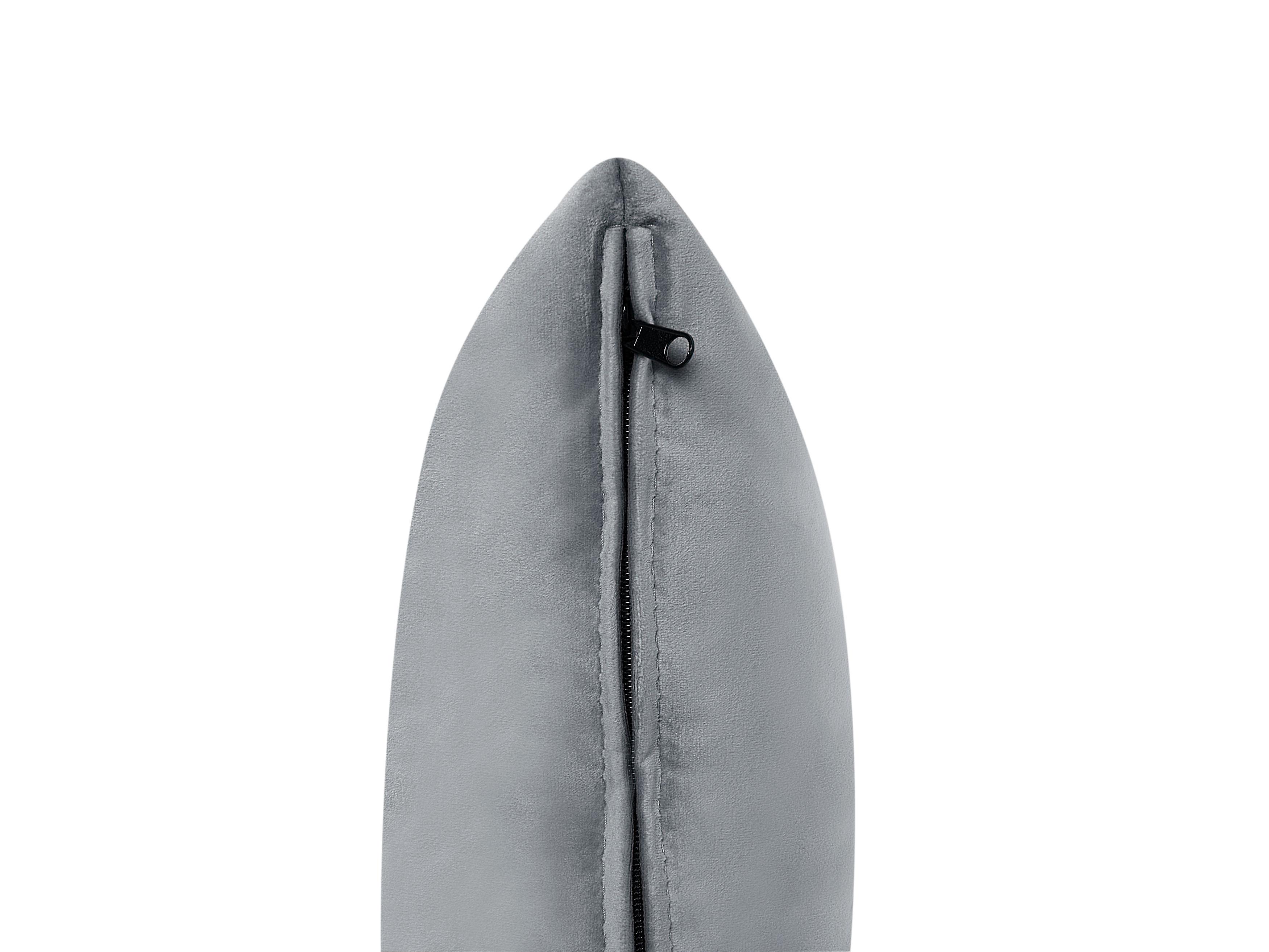 Rechtszijdige chaise longue IVRY Fluweel Grijs