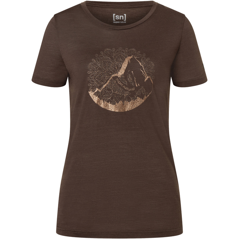 Super.Natural Damen Mountain Mandala Tree T-Shirt