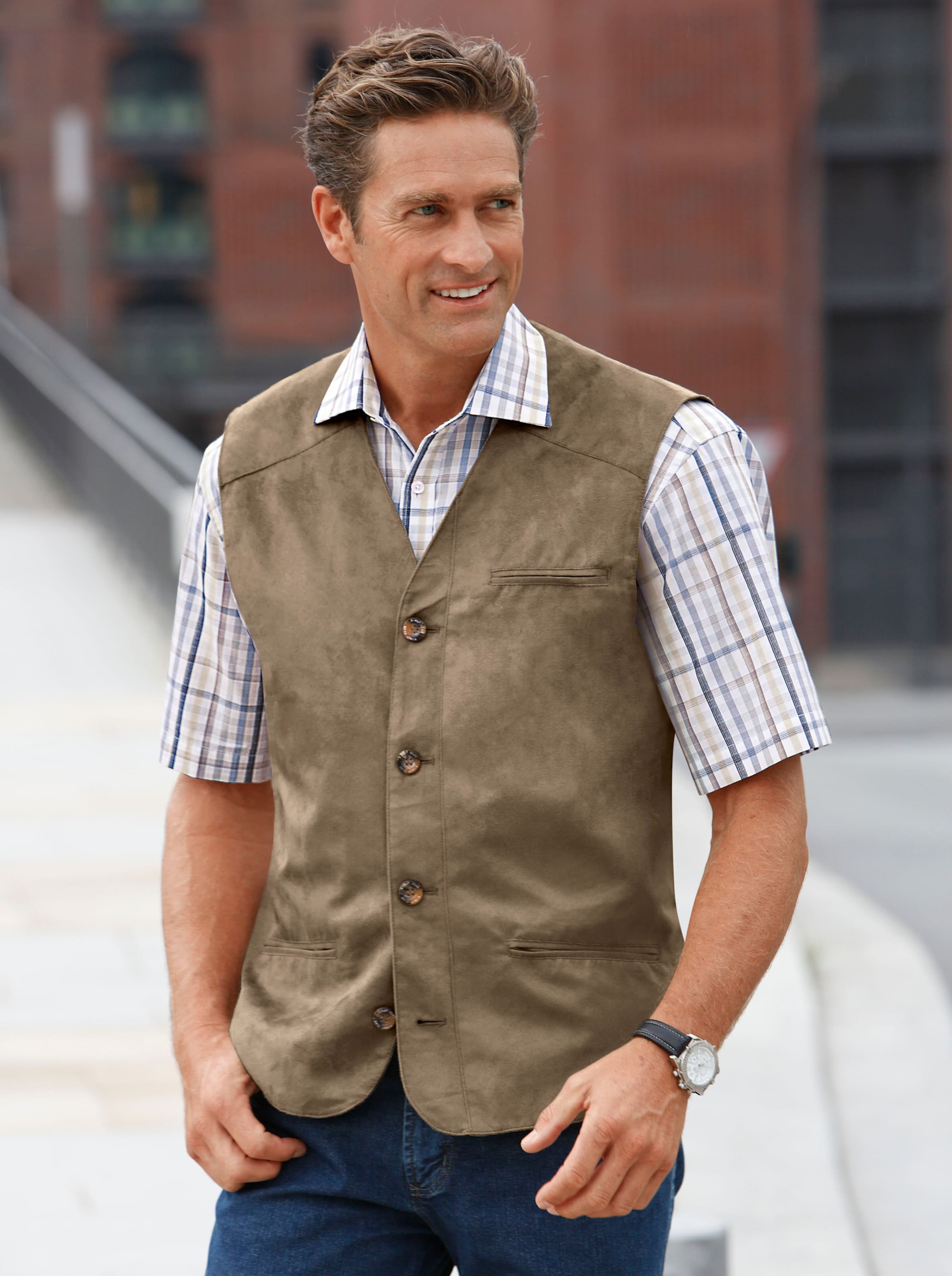 Marco Donati Weste in taupe
