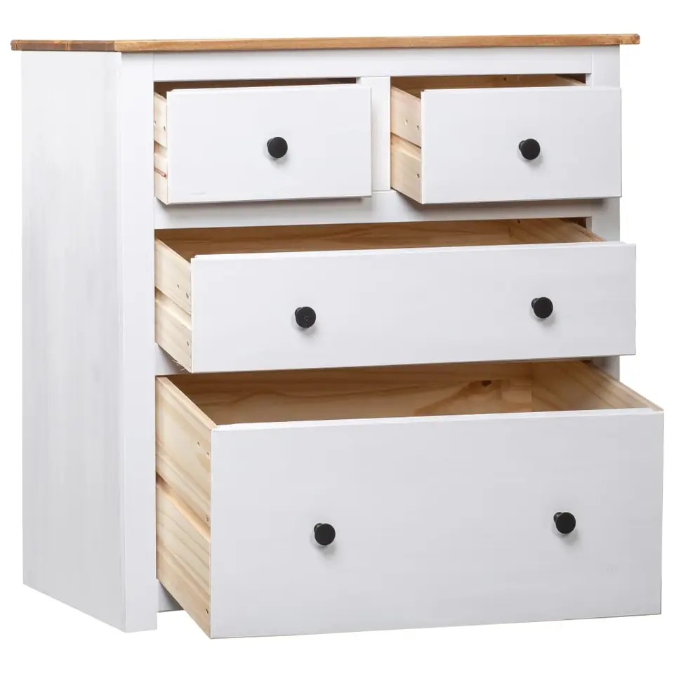 vidaXL - Dressoir - Wit - Grenenhout