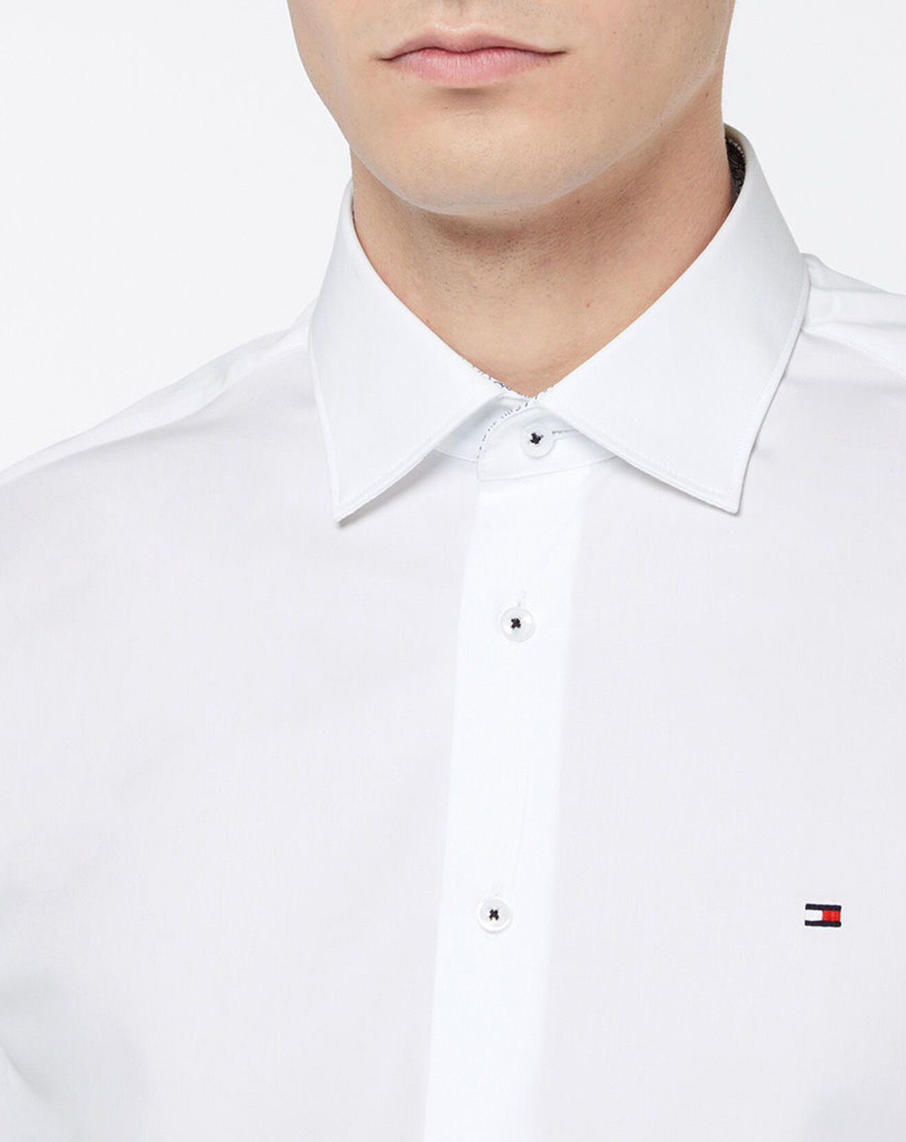 Tommy Hilfiger Chemise Regular en Twill blanche