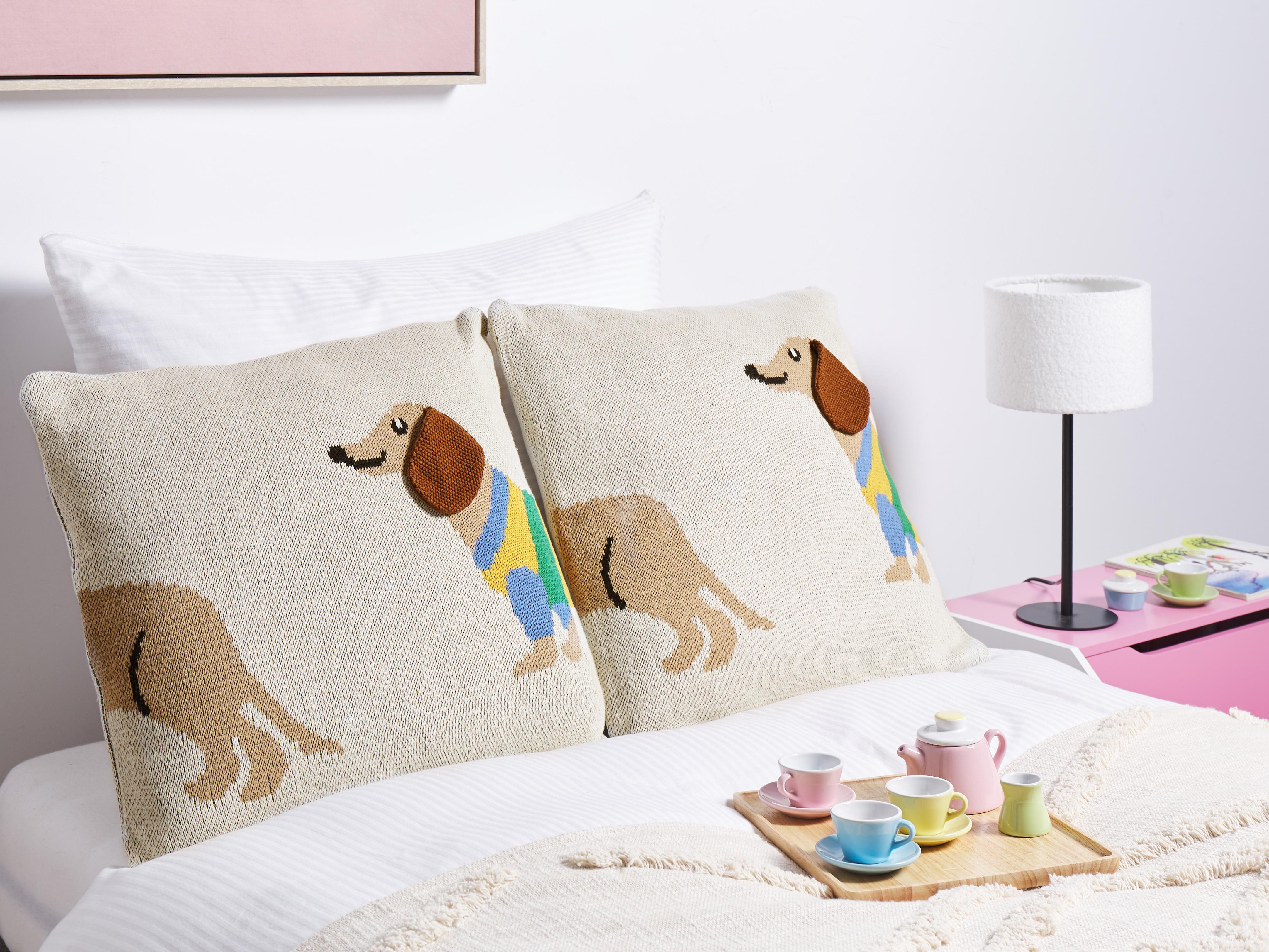 Set van 2 sierkussens BATTAL Katoen 45 x 45 cm Beige