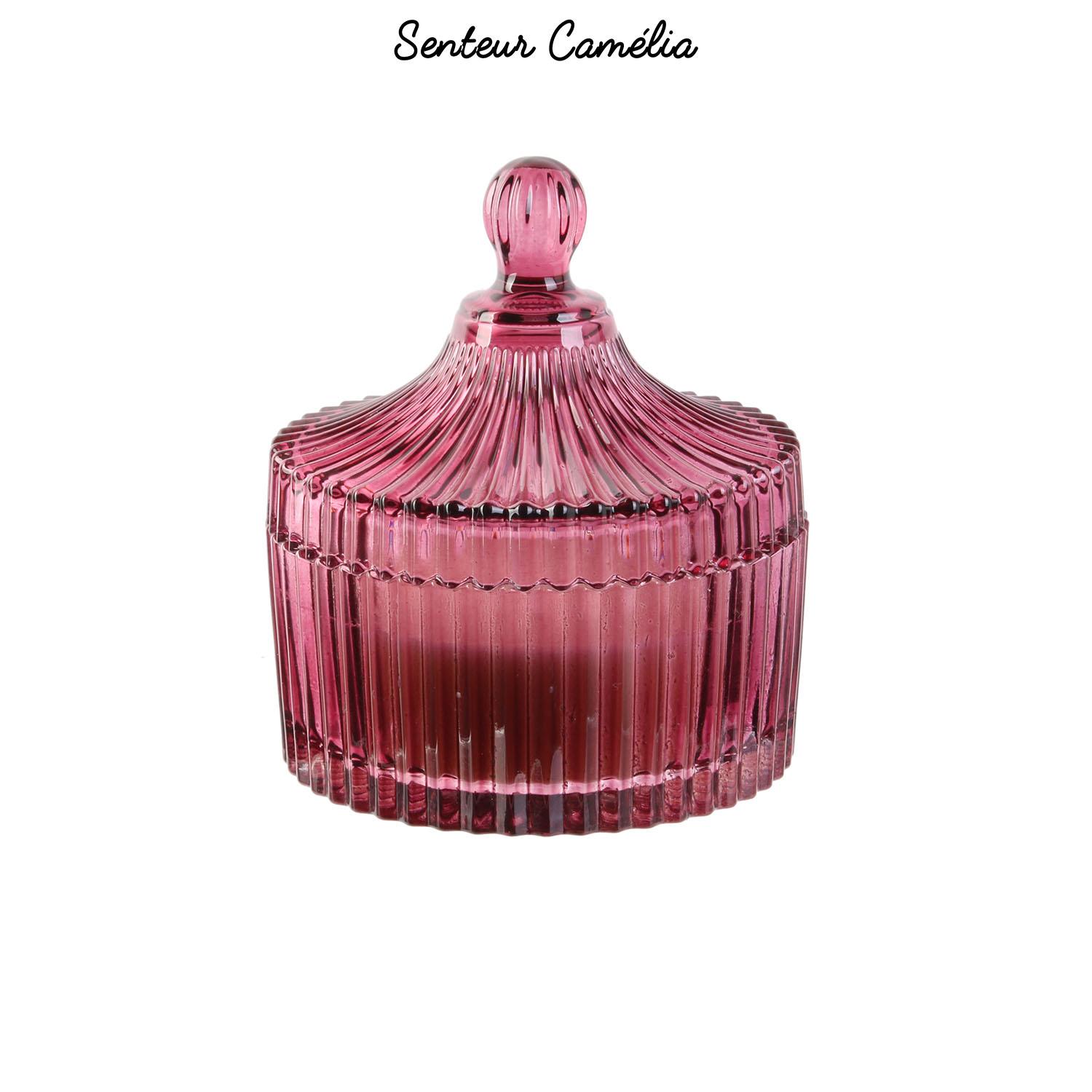 BOUGIE BOHEME ECRIN EN VERRE 10X12.5CM