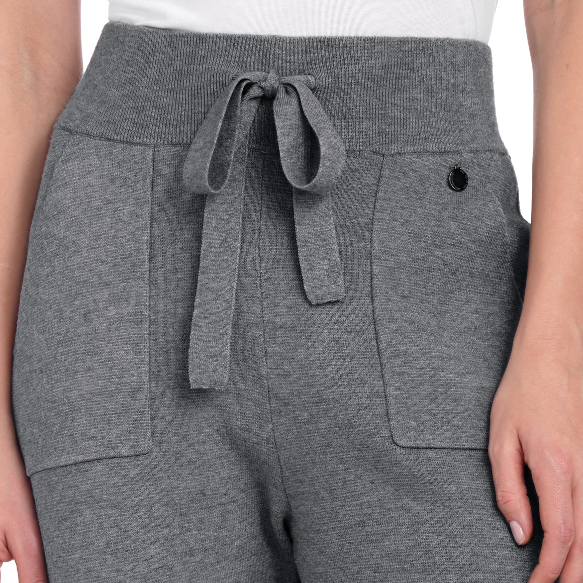 Damen Hose in lockerer Struktur dunkelgrau