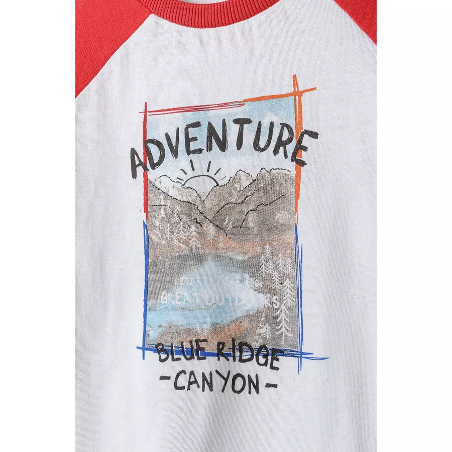 MINOTI Longsleeve WeißRot
